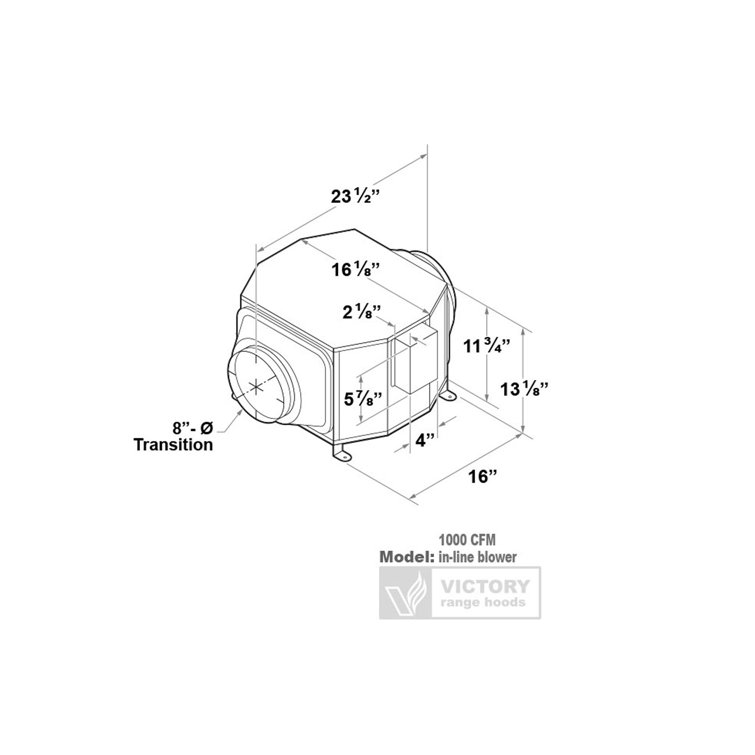 VictoryRangeHoods 1000CFM Inline Blower for Range Hoods Wayfair Canada
